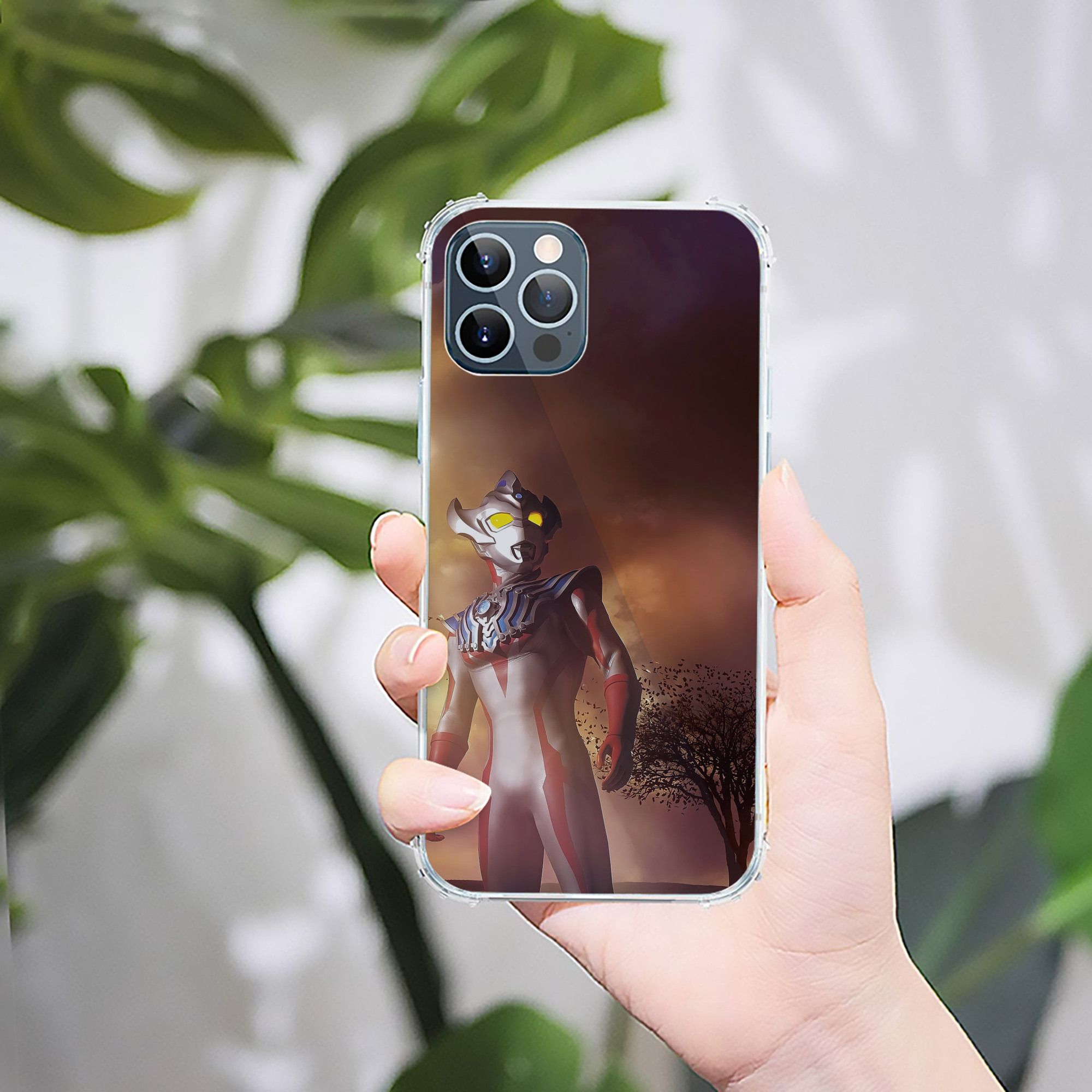 （画像用） ウルトラマン Ultraman 【iPhone 12シリーズ対応】透明スマホケース（クリアソフトケース）